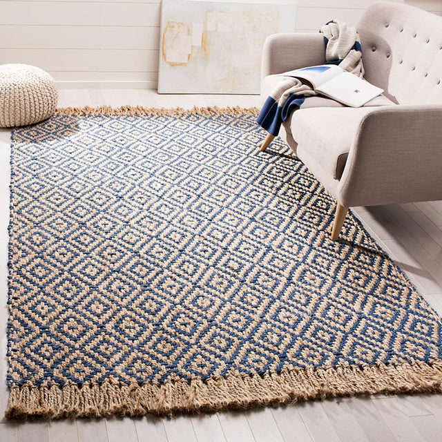 Safavieh Natural Fiber Nf266D Tropical Blue / Natural Rugs.