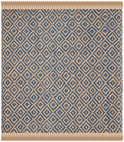 Safavieh Natural Fiber Nf266D Tropical Blue / Natural Geometric Area Rug