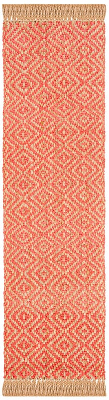 Safavieh Natural Fiber Nf266G Fuchsia / Natural Geometric Area Rug