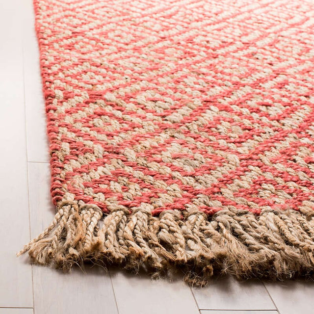 Safavieh Natural Fiber Nf266G Fuchsia / Natural Geometric Area Rug