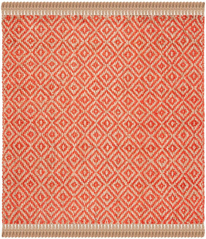 Safavieh Natural Fiber Nf266G Fuchsia / Natural Geometric Area Rug