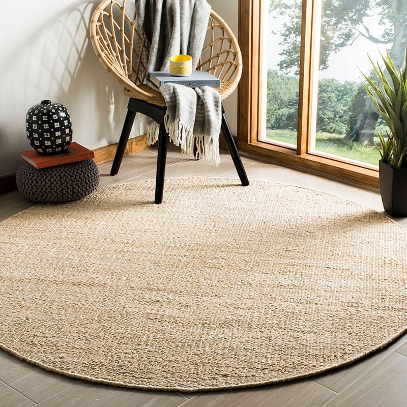 Safavieh Natural Fiber Nf368B Ivory Solid Color Area Rug