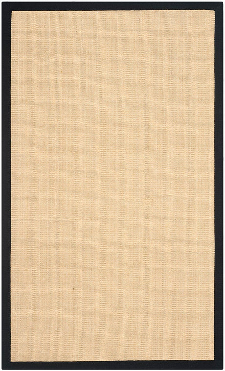 Safavieh Natural Fiber Nf441A Maize / Black Solid Color Area Rug