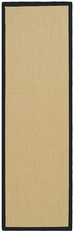 Safavieh Natural Fiber Nf441A Maize / Black Solid Color Area Rug