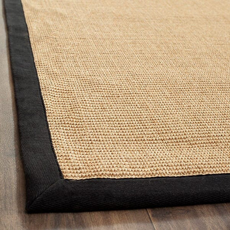 Safavieh Natural Fiber Nf441A Maize / Black Solid Color Area Rug