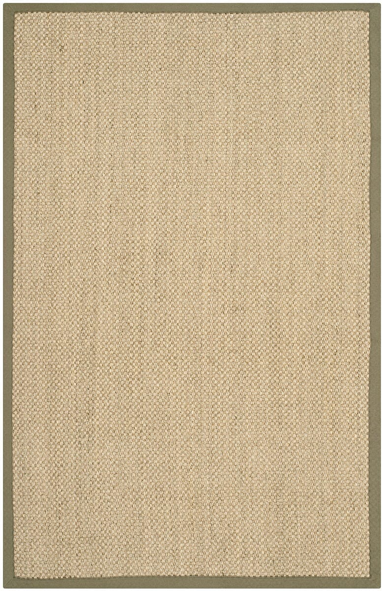 Safavieh Natural Fiber nf443c Natural / Green Natural Fiber Area Rug