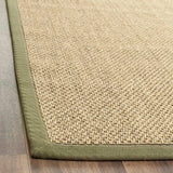 Safavieh Natural Fiber nf443c Natural / Green Rugs.