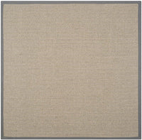 Safavieh Natural Fiber Nf444A Grey Brown / Grey Natural Fiber Area Rug