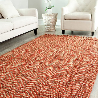 Safavieh Natural Fiber Nf445A Rust Natural Fiber Area Rug