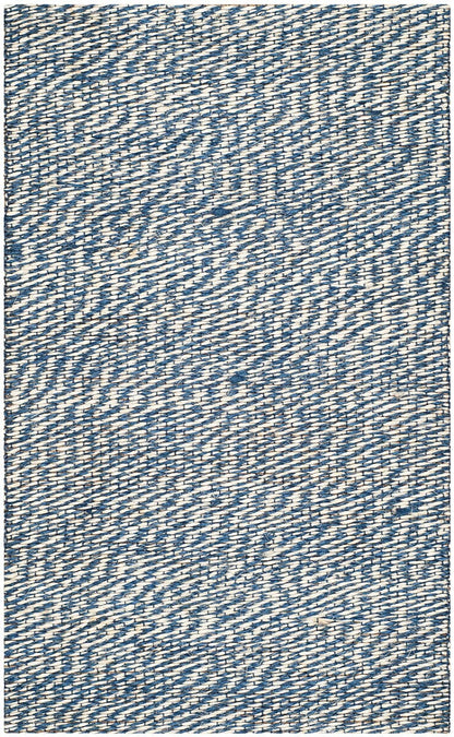 Safavieh Natural Fiber Nf448C Blue / Ivory Solid Color Area Rug