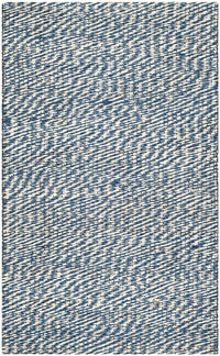 Safavieh Natural Fiber Nf448C Blue / Ivory Solid Color Area Rug