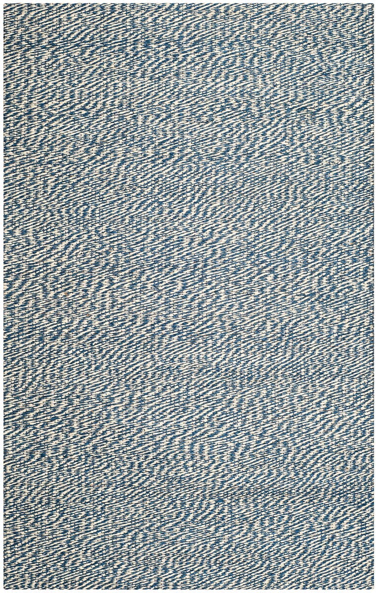 Safavieh Natural Fiber Nf448C Blue / Ivory Solid Color Area Rug