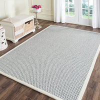 Safavieh Natural Fiber Nf463B Silver / Grey Natural Fiber Area Rug