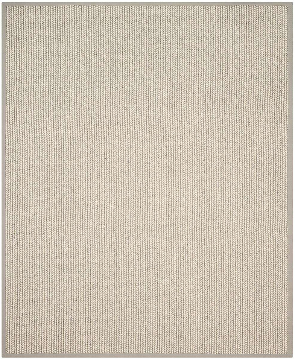 Safavieh Natural Fiber Nf475A Grey Solid Color Area Rug