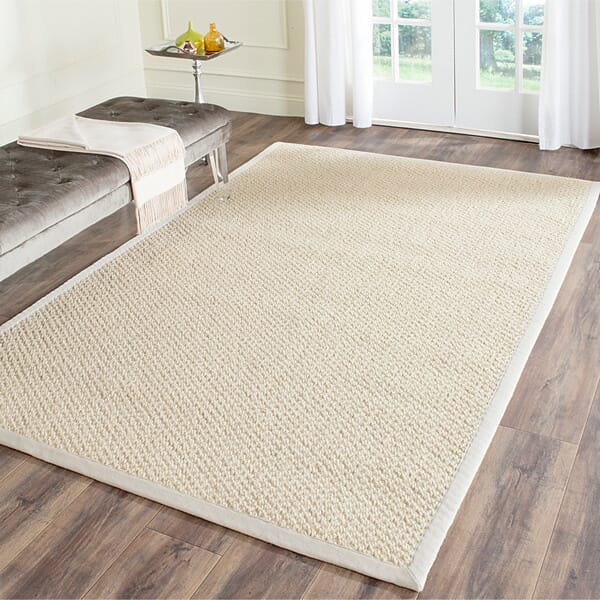 Safavieh Natural Fiber Nf525A Creme Solid Color Area Rug