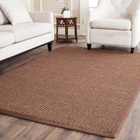 Safavieh Natural Fiber Nf525D Chocolate Solid Color Area Rug