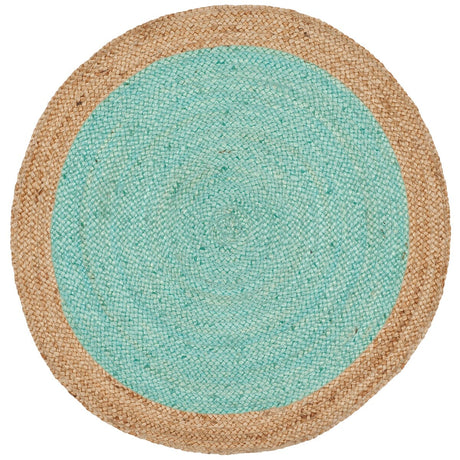 Safavieh Natural Fiber Nf801A Aqua/Natural Rug.