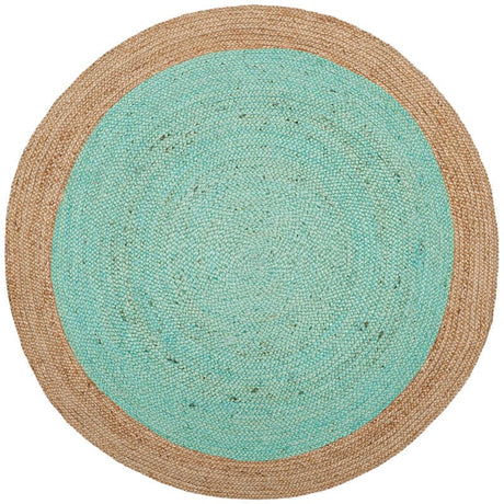 Safavieh Natural Fiber Nf801A Aqua/Natural Rug.