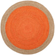 Safavieh Natural Fiber Nf801B Orange/Natural Rug.