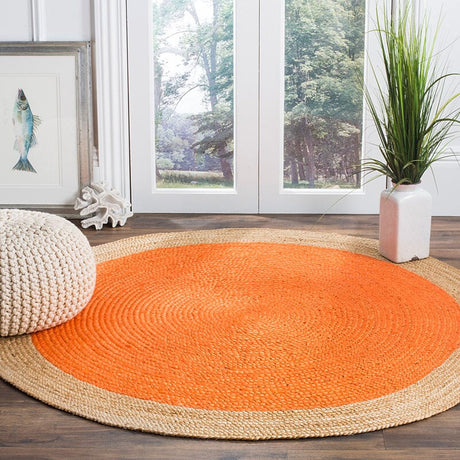 Safavieh Natural Fiber Nf801B Orange/Natural Rug.