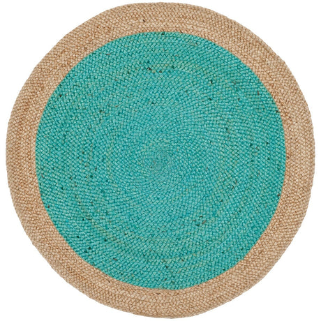 Safavieh Natural Fiber Nf801E Teal/Natural Rug.