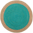 Safavieh Natural Fiber Nf801E Teal/Natural Rug.