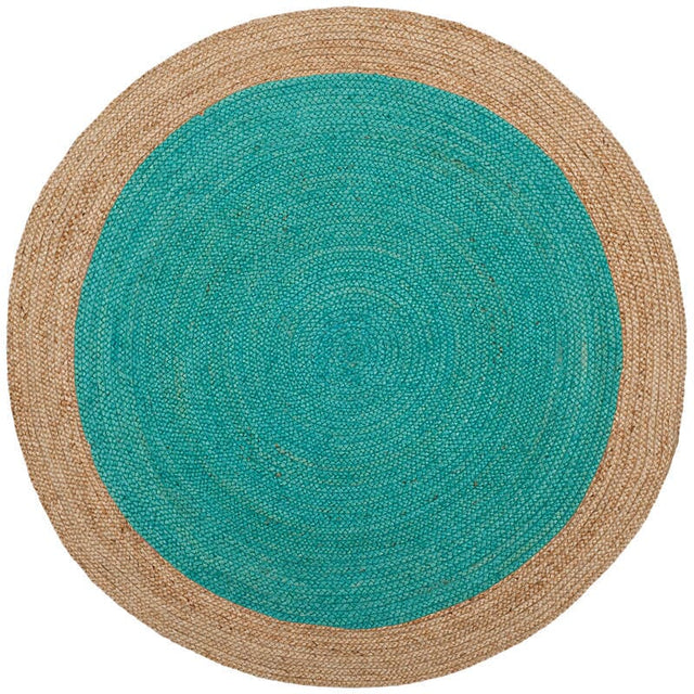 Safavieh Natural Fiber Nf801E Teal/Natural Rug.