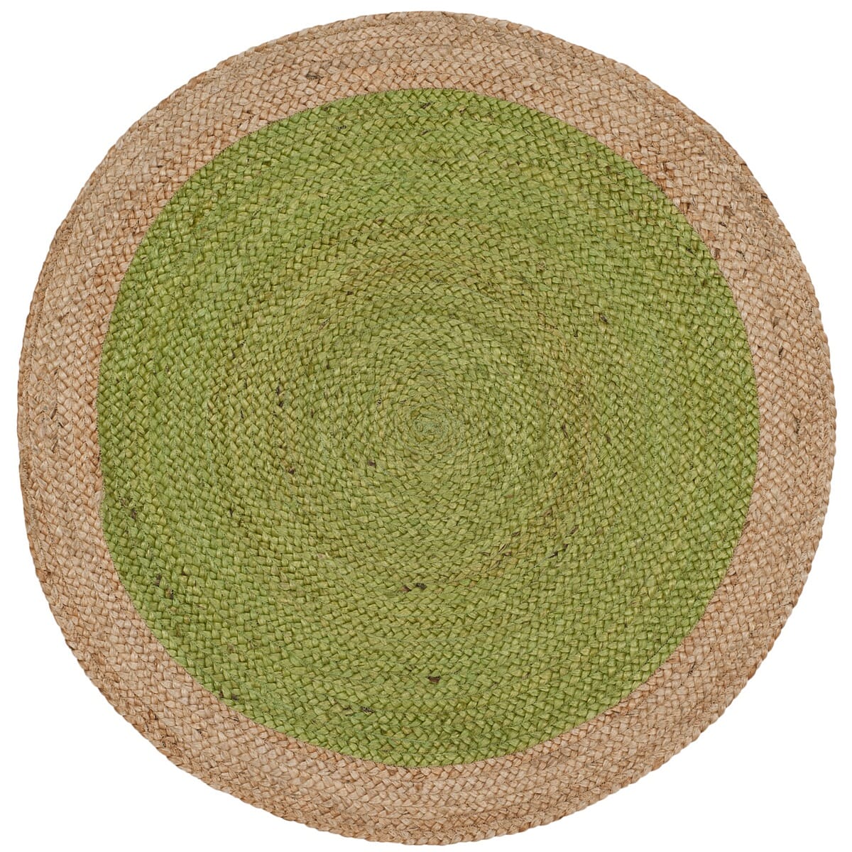 Safavieh Natural Fiber Nf801G Green / Natural Bordered Area Rug