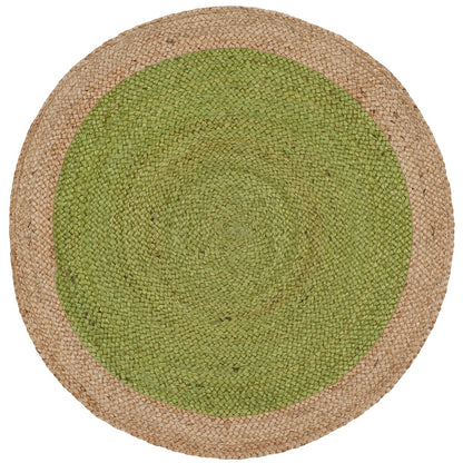 Safavieh Natural Fiber Nf801G Green / Natural Bordered Area Rug