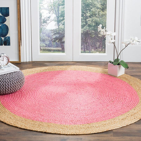 Safavieh Natural Fiber Nf801P Pink/Natural Rug.