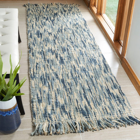 Safavieh Natural Fiber Nf869M Blue / Ivory Rugs.