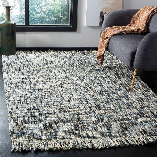 Safavieh Natural Fiber Nf869M Blue / Ivory Area Rug