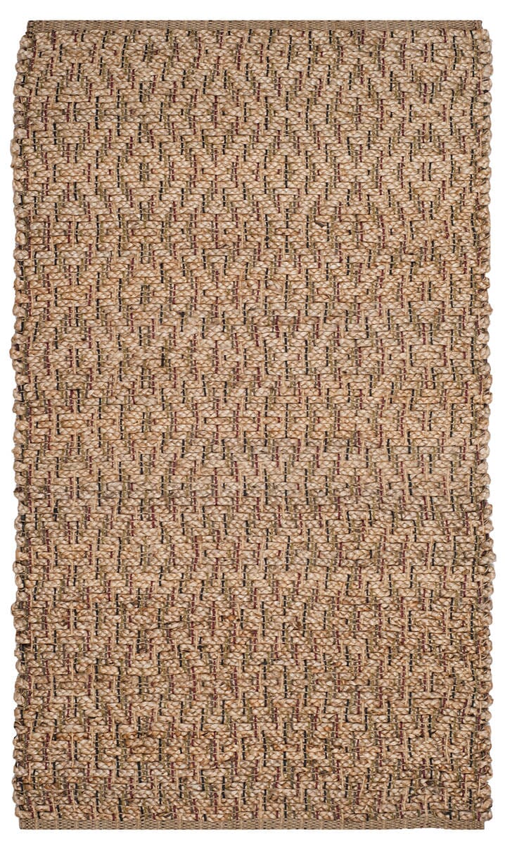 Safavieh Natural Fiber Nf873A Natural / Red Geometric Area Rug