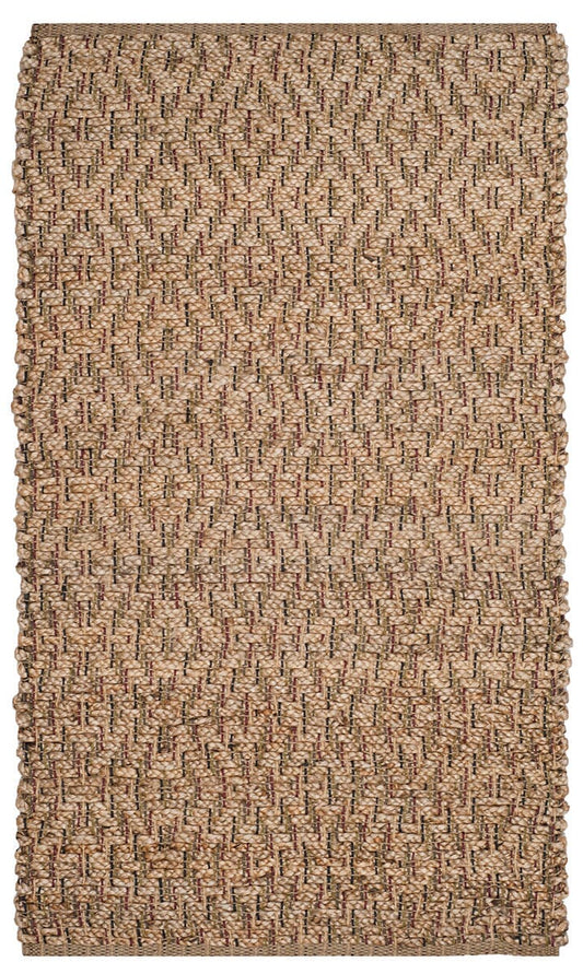 Safavieh Natural Fiber Nf873A Natural / Red Geometric Area Rug