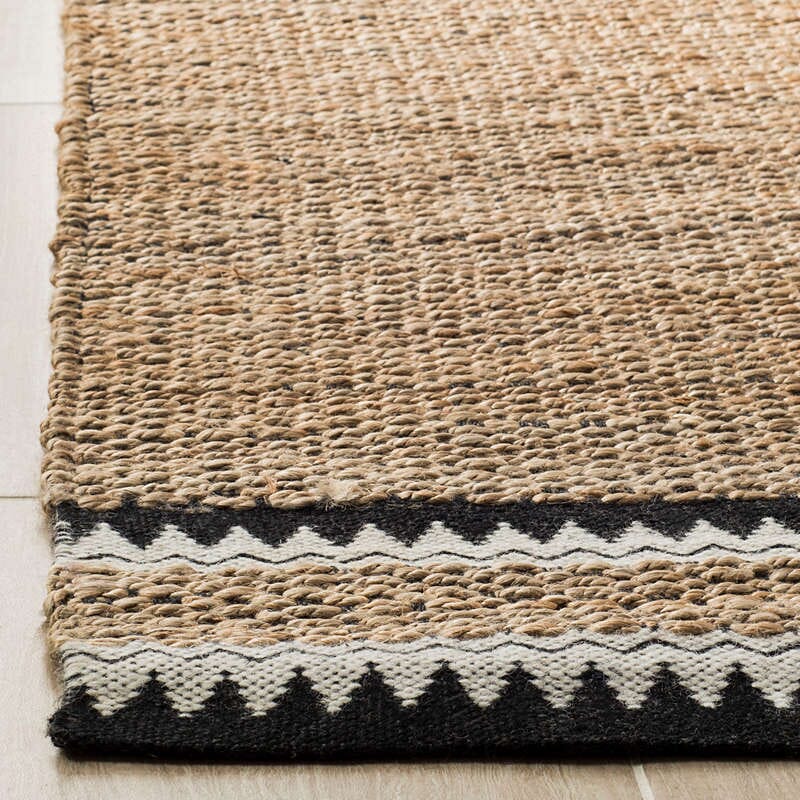 Safavieh Natural Fiber Nf874B Natural / Black Area Rug