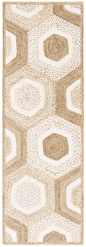 Safavieh Natural Fiber Nf881F Grey / Ivory Geometric Area Rug