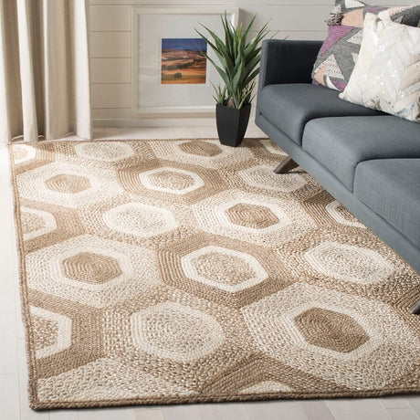 Safavieh Natural Fiber Nf881F Grey / Ivory Rugs.