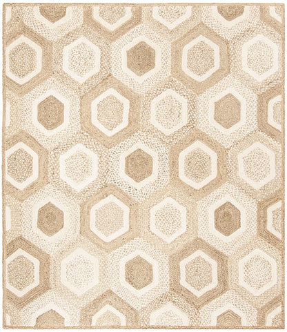 Safavieh Natural Fiber Nf881F Grey / Ivory Geometric Area Rug