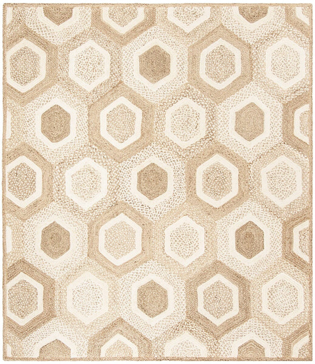 Safavieh Natural Fiber Nf881F Grey / Ivory Geometric Area Rug