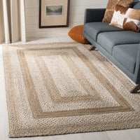 Safavieh Natural Fiber Nf884F Grey / Ivory Bordered Area Rug