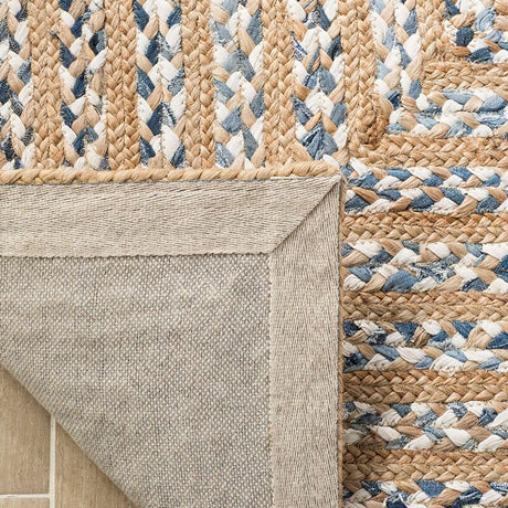 Safavieh Natural Fiber Nf921M Blue / Natural Rugs.