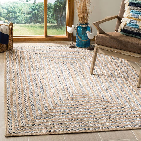 Safavieh Natural Fiber Nf921M Blue / Natural Rugs.