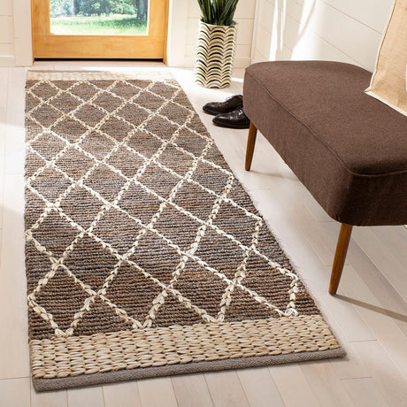 Safavieh Natural Fiber Nf951F Natural / Grey Rugs.