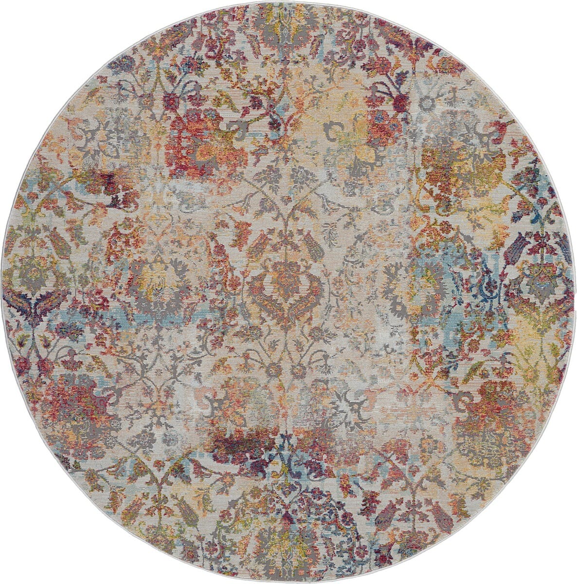 Nourison Ankara Global Anr06 Ivory / Orange Area Rug