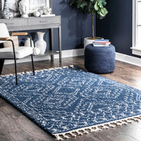 Nuloom Vasiliki Moroccan Nva1836A Blue Area Rug