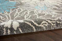 Nourison Passion Psn17 Charcoal/Blue Area Rug