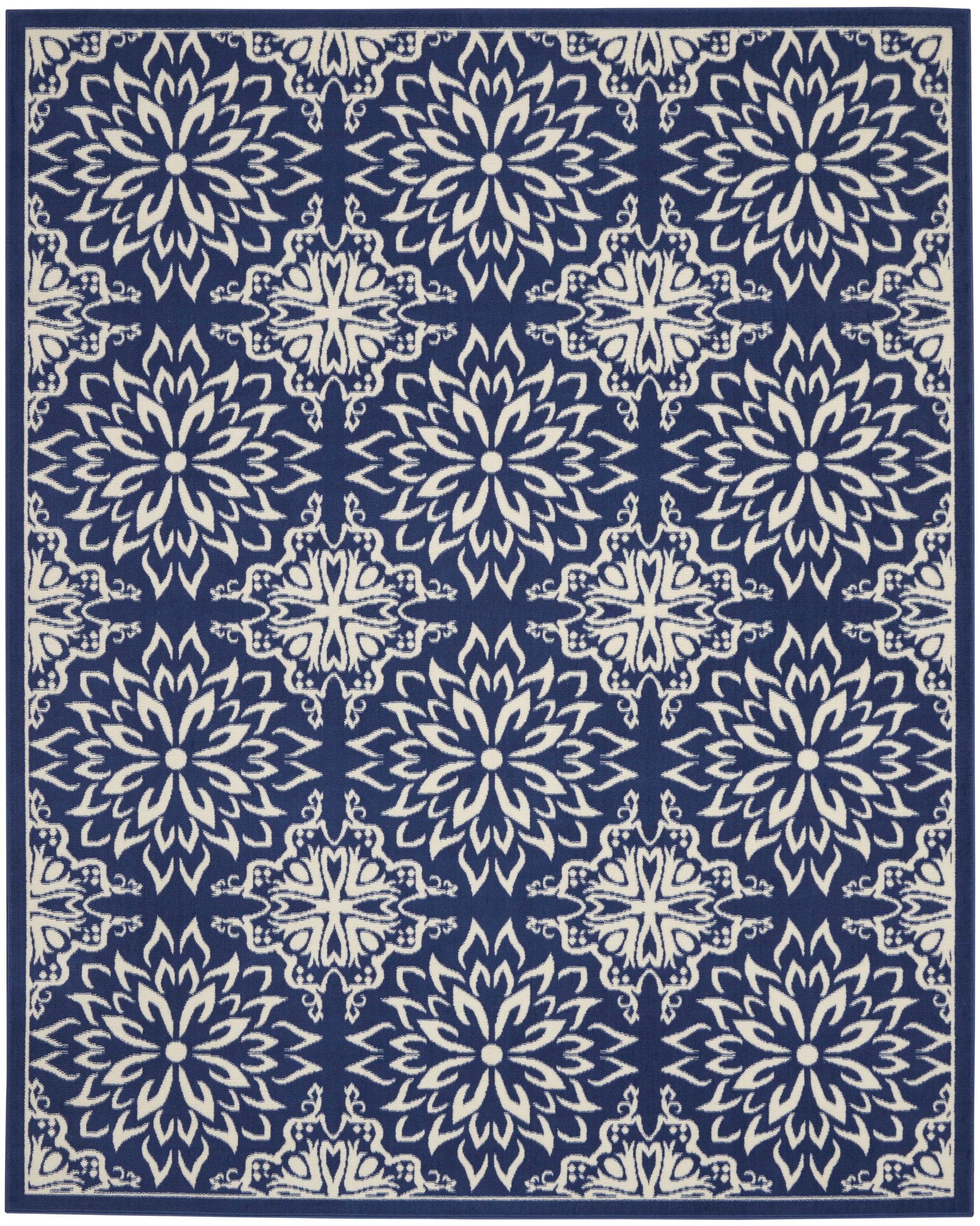 Nourison Jubilant Jub06 Navy/Ivory Area Rug