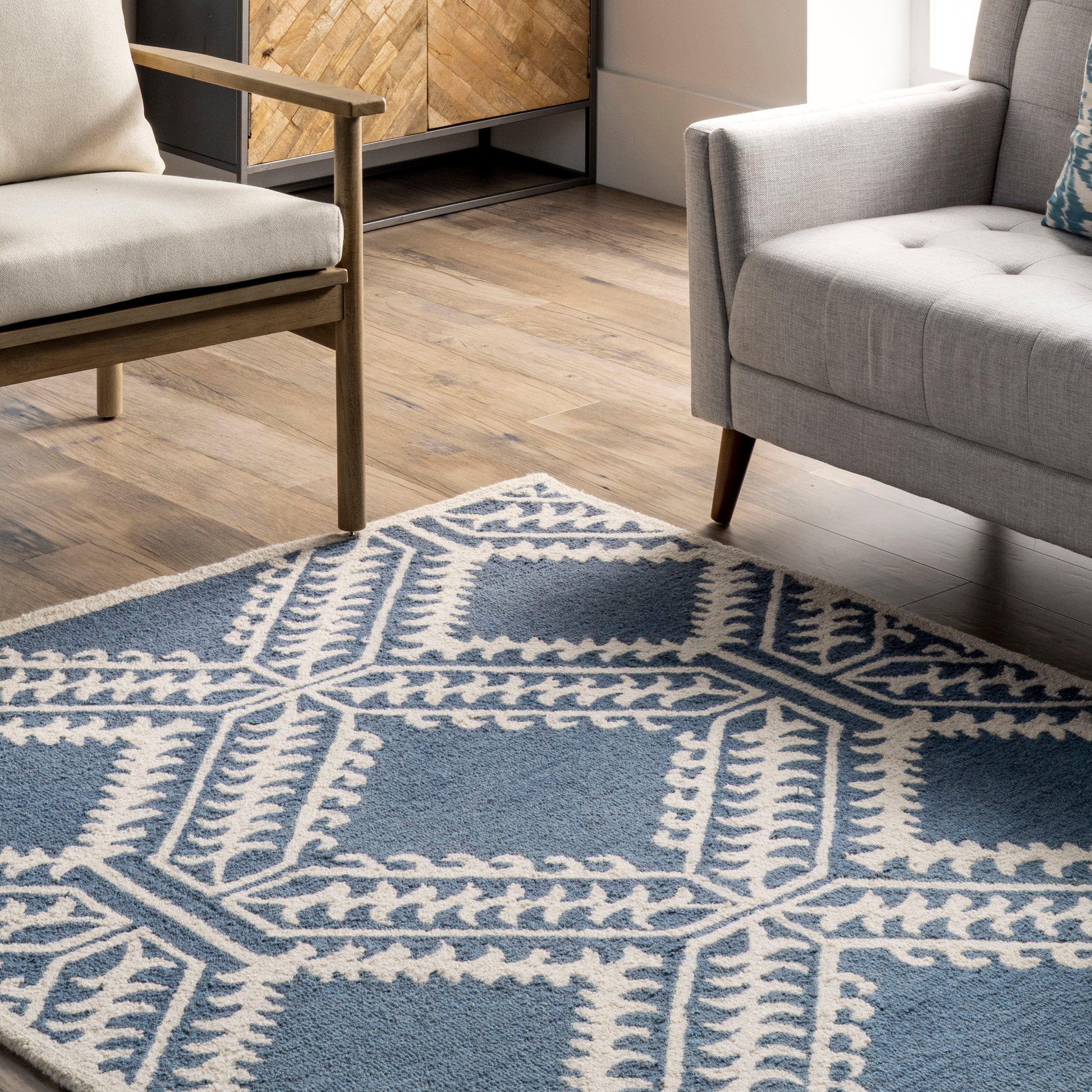 Nuloom Arlette Tribal Nar2704A Blue Area Rug