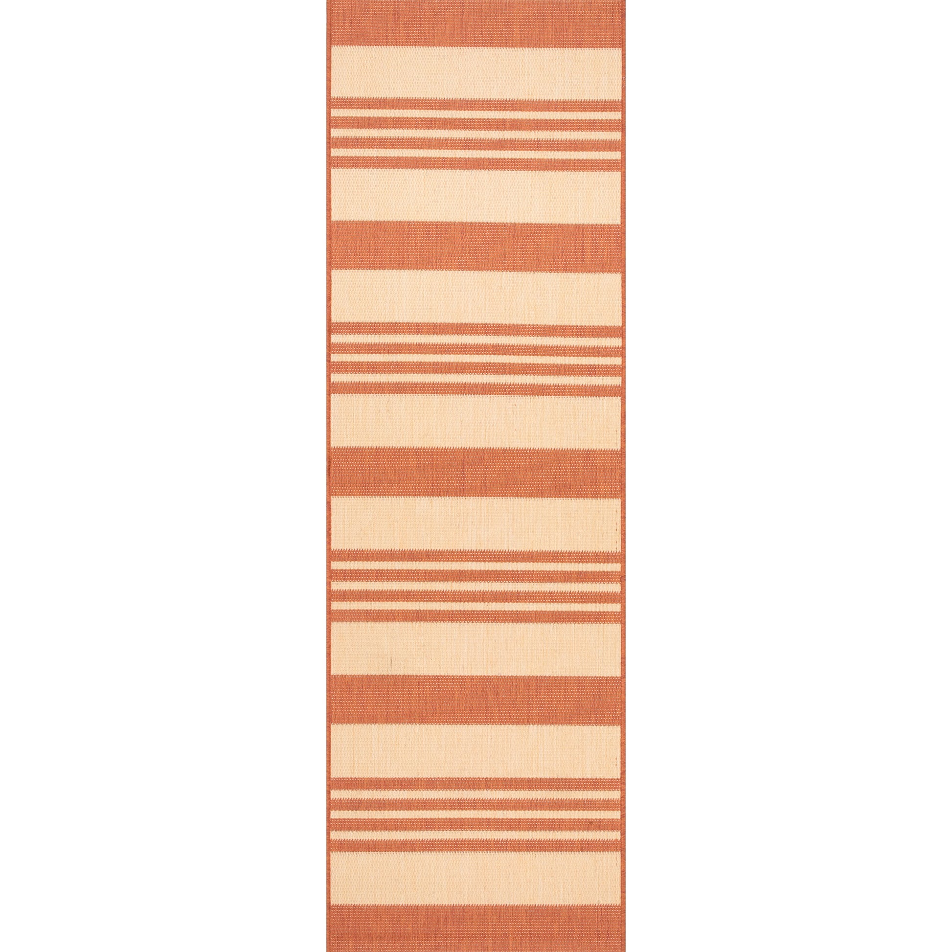 Nuloom Robin Multi Stripe Nro2866D Terracotta Area Rug