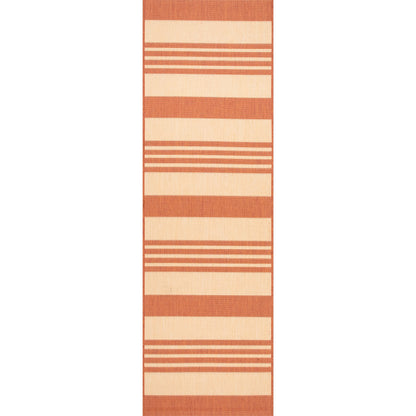 Nuloom Robin Multi Stripe Nro2866D Terracotta Area Rug